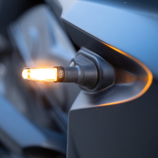 A close up of a Kelpi Scout Indicator with Triumph Adaptor