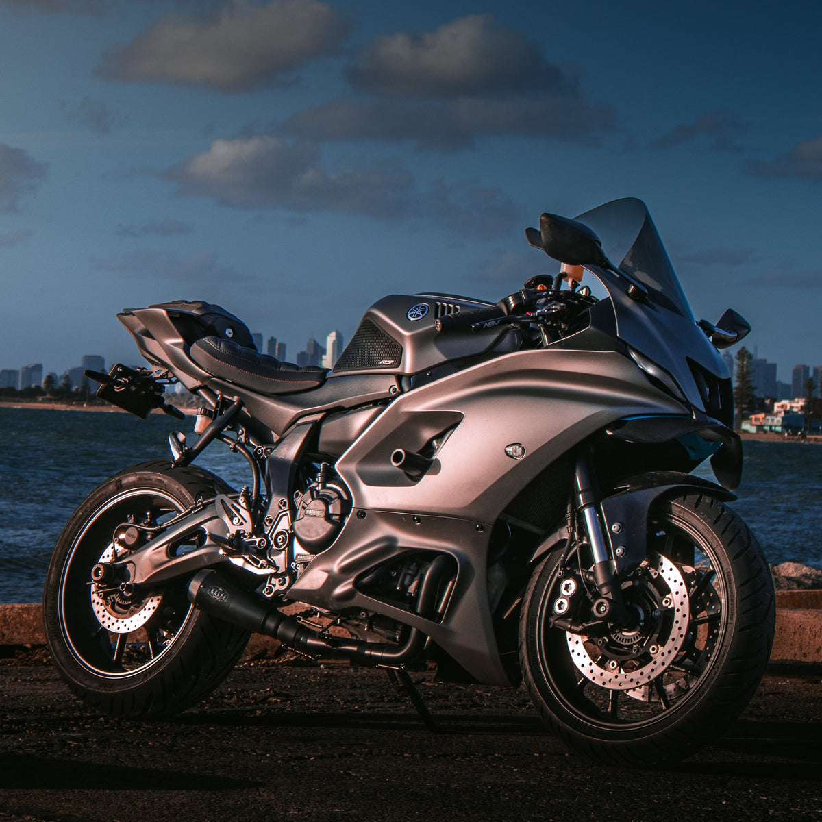 Custom Yamaha R7 Yamaha R7 (2022-2026+) Full Stainless Exhaust System | Kelpi Custom Moto