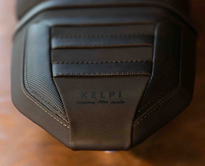A Yamaha Tenere 700 World Raid Model with a Kelpi Custom Moto reshaped seat and trim