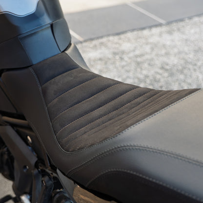 A Triumph Tiger Sport 660 with a Kelpi Custom Moto comfort seat trim