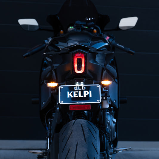 Kelpi sweeper indicators on a Yamaha R7